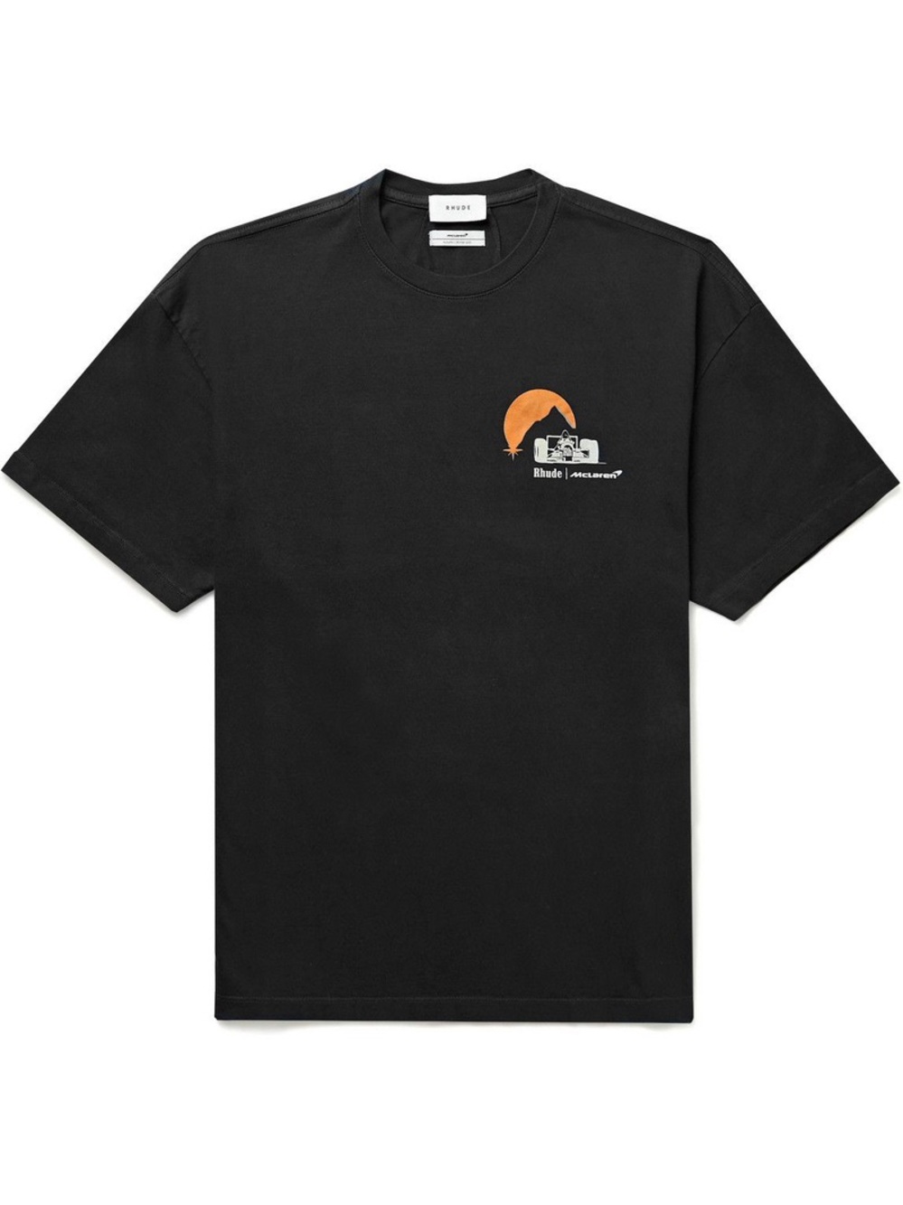 Rhude x McLaren Moonlight Rhacer Printed Cotton-Jersey T-Shirt - Black
